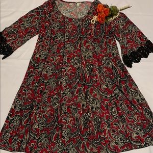 Paisley Print Womens ALine Dress